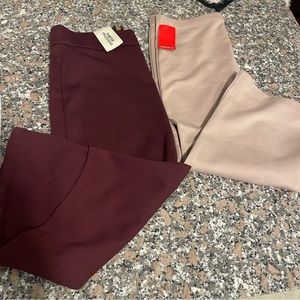 Pencil skirts, Forever 21, one burgundy one cream colored.